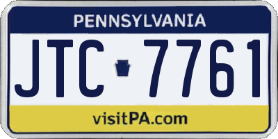 PA license plate JTC7761