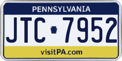 PA license plate JTC7952