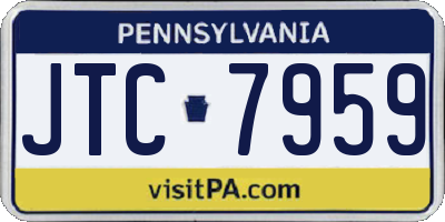 PA license plate JTC7959