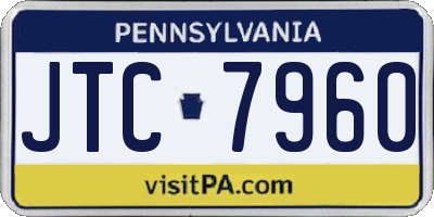 PA license plate JTC7960
