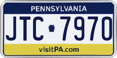 PA license plate JTC7970