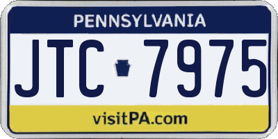 PA license plate JTC7975