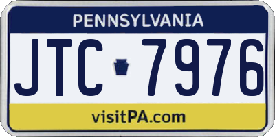 PA license plate JTC7976