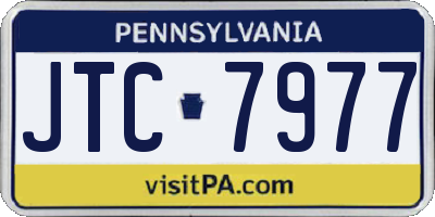 PA license plate JTC7977
