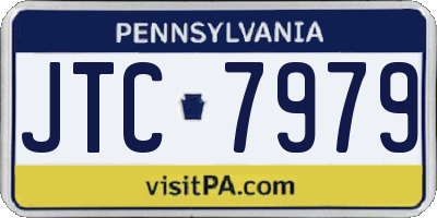 PA license plate JTC7979