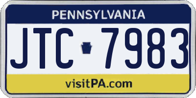 PA license plate JTC7983