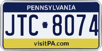 PA license plate JTC8074