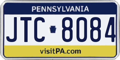 PA license plate JTC8084