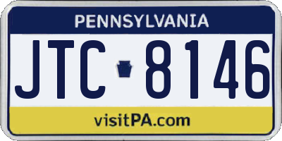 PA license plate JTC8146