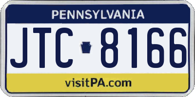 PA license plate JTC8166