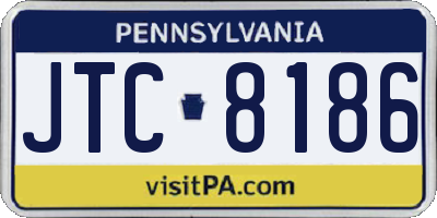 PA license plate JTC8186