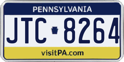 PA license plate JTC8264