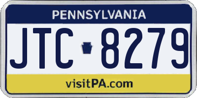 PA license plate JTC8279