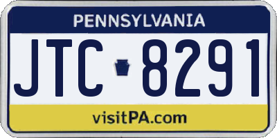 PA license plate JTC8291