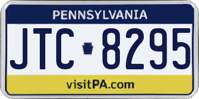 PA license plate JTC8295