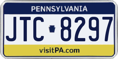 PA license plate JTC8297