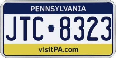 PA license plate JTC8323