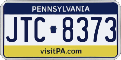 PA license plate JTC8373