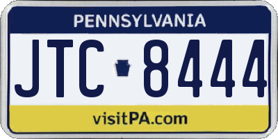 PA license plate JTC8444