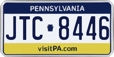 PA license plate JTC8446