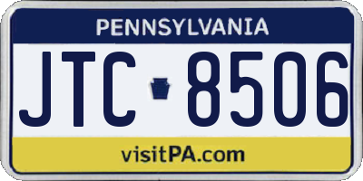 PA license plate JTC8506