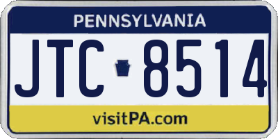 PA license plate JTC8514
