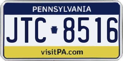 PA license plate JTC8516