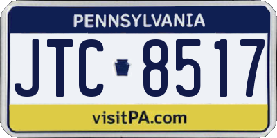PA license plate JTC8517