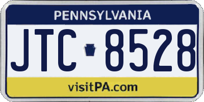 PA license plate JTC8528