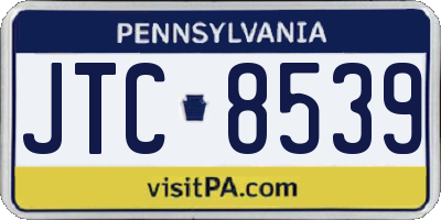 PA license plate JTC8539