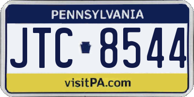 PA license plate JTC8544