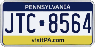 PA license plate JTC8564