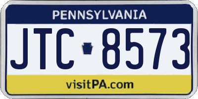 PA license plate JTC8573