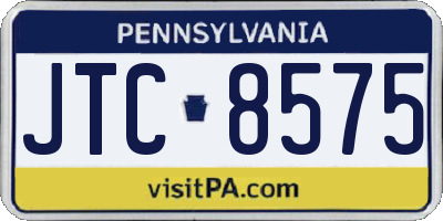 PA license plate JTC8575