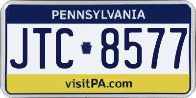 PA license plate JTC8577