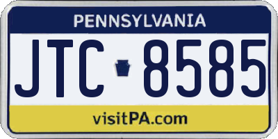 PA license plate JTC8585