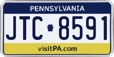 PA license plate JTC8591