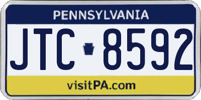 PA license plate JTC8592