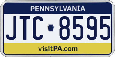 PA license plate JTC8595