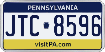PA license plate JTC8596