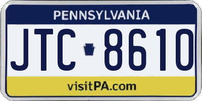 PA license plate JTC8610