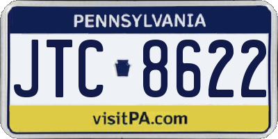 PA license plate JTC8622