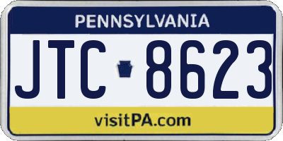 PA license plate JTC8623