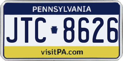 PA license plate JTC8626