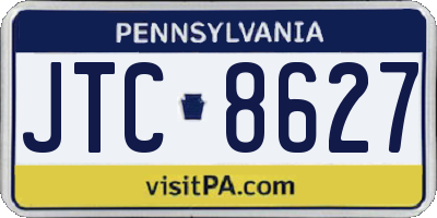 PA license plate JTC8627