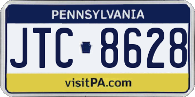 PA license plate JTC8628