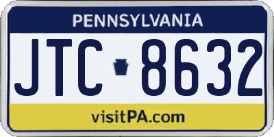 PA license plate JTC8632