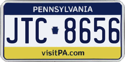 PA license plate JTC8656