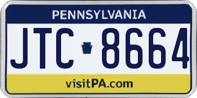 PA license plate JTC8664