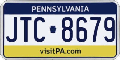 PA license plate JTC8679